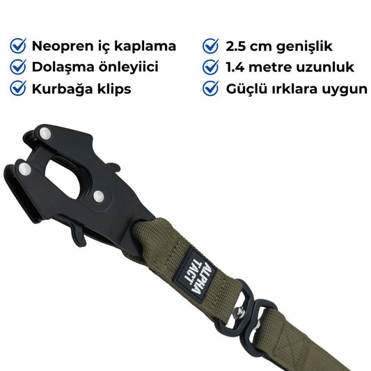 Tactlead Combat Gri Gezdirme Tasması