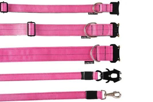 Pembe Kısa Taktik Gezdirme Tasması - Alpha-Tact