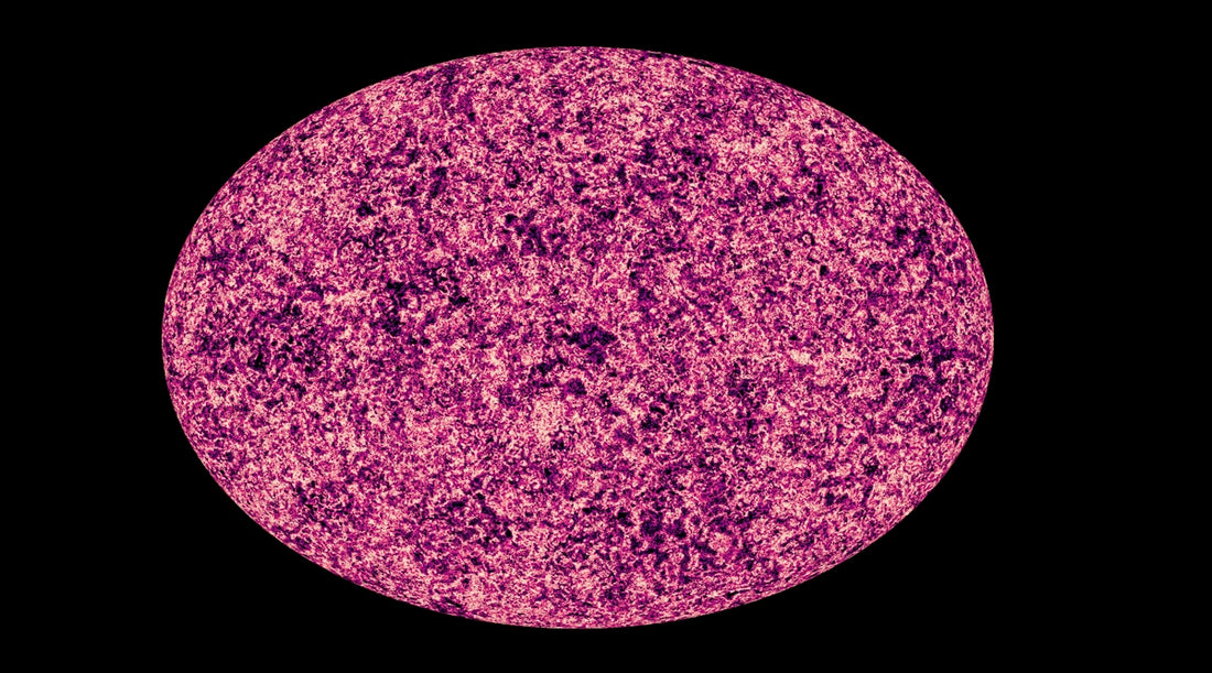 a pink circle with a black background