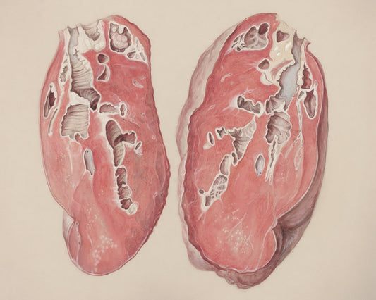 a drawing of a pair of lungs