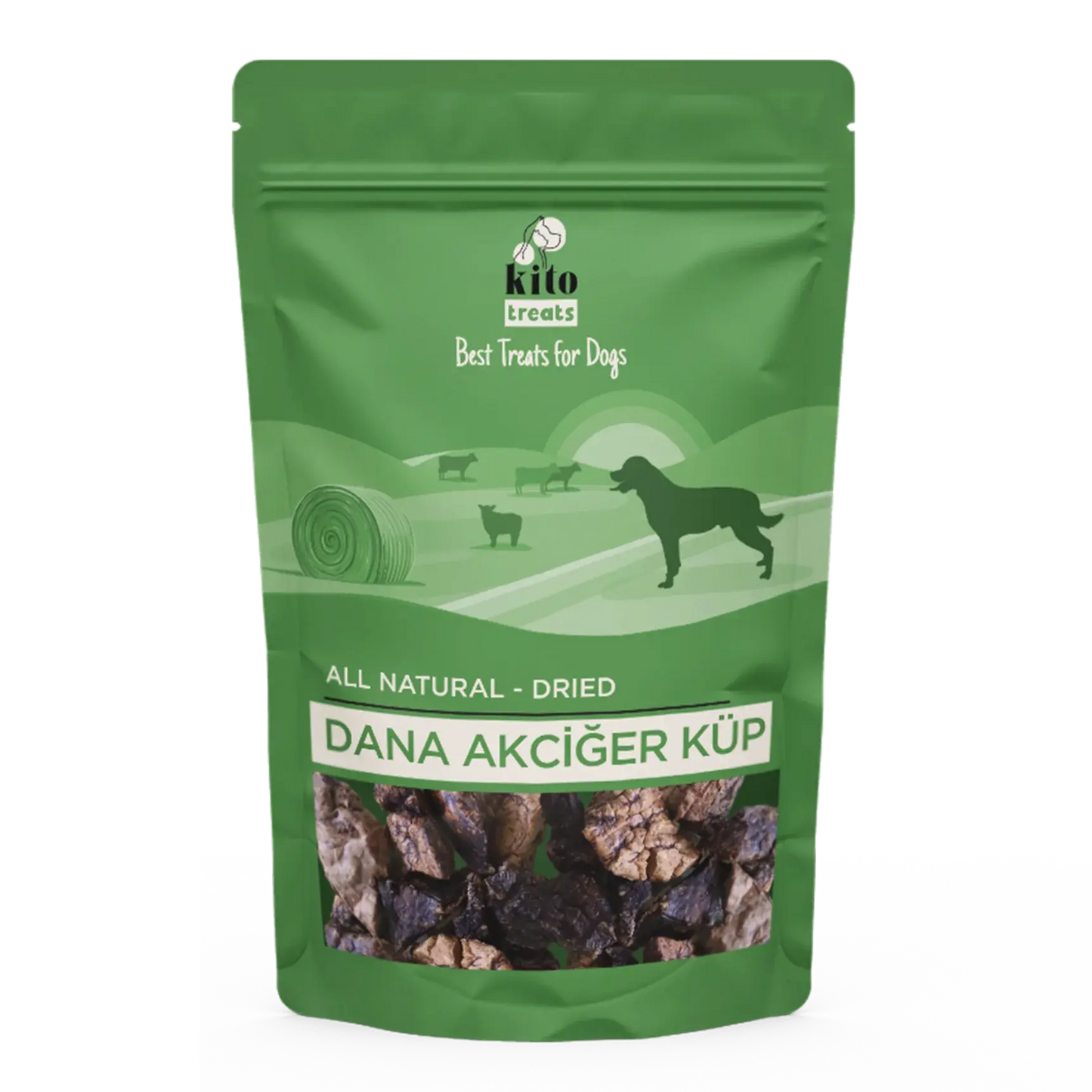 Kito Dana Akciğer Küp Atıştırmalık Köpek Ödül Maması %100 Doğal, Glutensiz, Organik 100 gr - Alpha-Tact