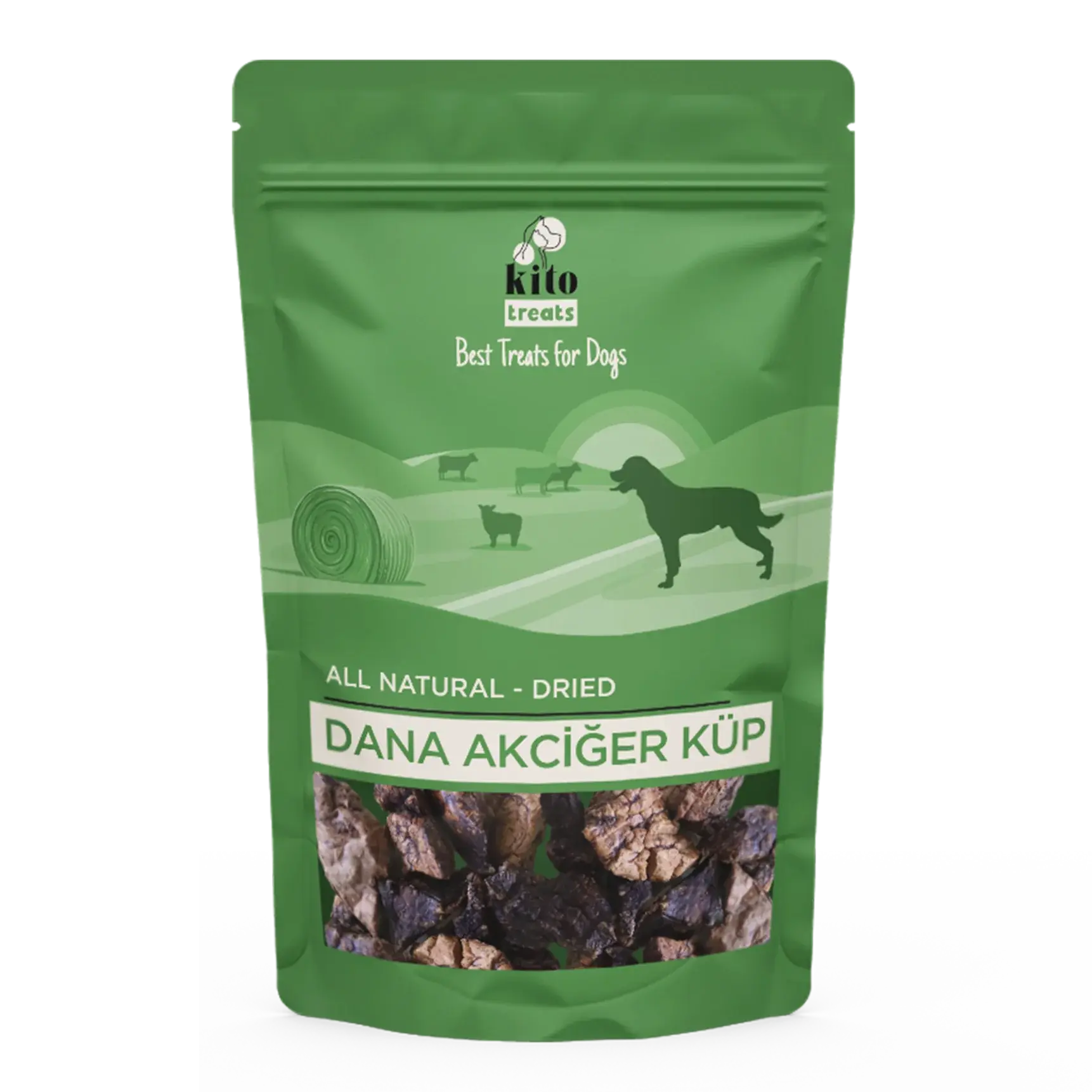 Kito Dana Akciğer Küp Atıştırmalık Köpek Ödül Maması %100 Doğal, Glutensiz, Organik 100 gr - Alpha-Tact