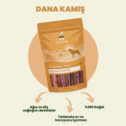 Kito Dana Kamış Çiğnemelik Köpek Ödül Maması %100 Doğal, Glutensiz, Organik 100 gr - Alpha-Tact