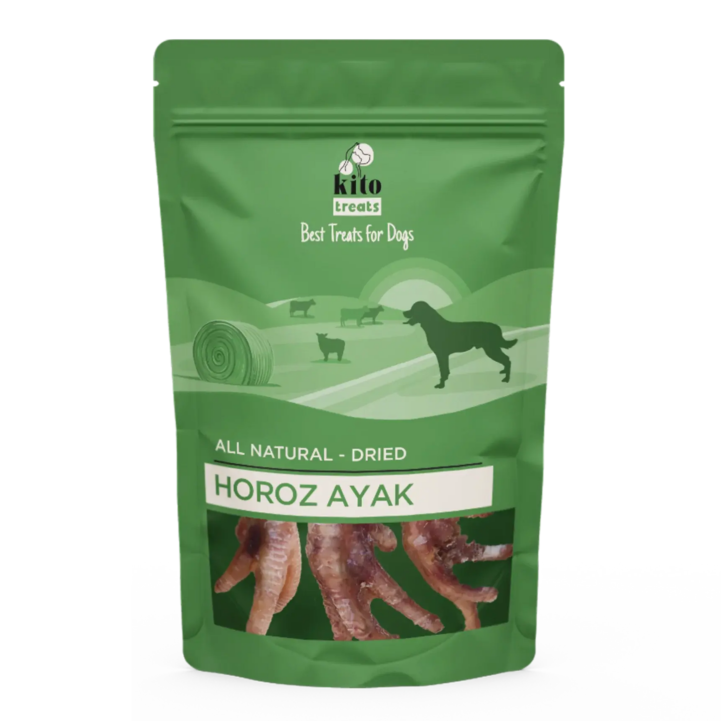 Kito Horoz Ayak Çiğnemelik Köpek Ödül Maması %100 Doğal, Glutensiz, Organik 100 gr - Alpha-Tact