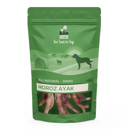 Kito Horoz Ayak Çiğnemelik Köpek Ödül Maması %100 Doğal, Glutensiz, Organik 100 gr - Alpha-Tact