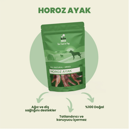 Kito Horoz Ayak Çiğnemelik Köpek Ödül Maması %100 Doğal, Glutensiz, Organik 100 gr - Alpha-Tact