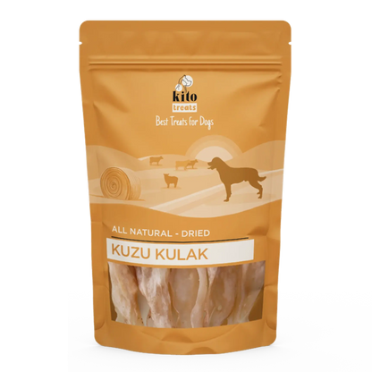 Kito Kurutulmuş Kuzu Kulak Çiğnemelik Köpek Ödül Maması %100 Doğal, Glutensiz, Organik 100 gr - Alpha-Tact