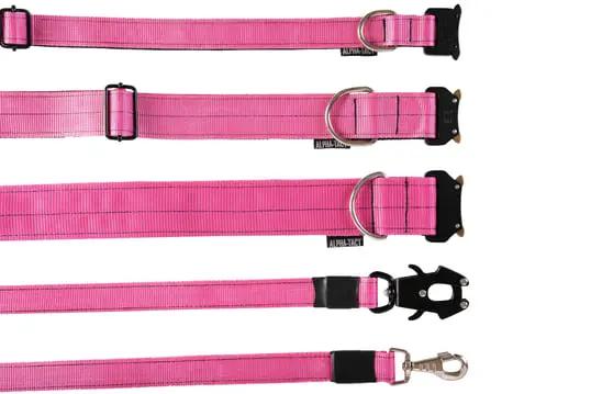 Pembe Kısa Taktik Gezdirme Tasması - Alpha-Tact